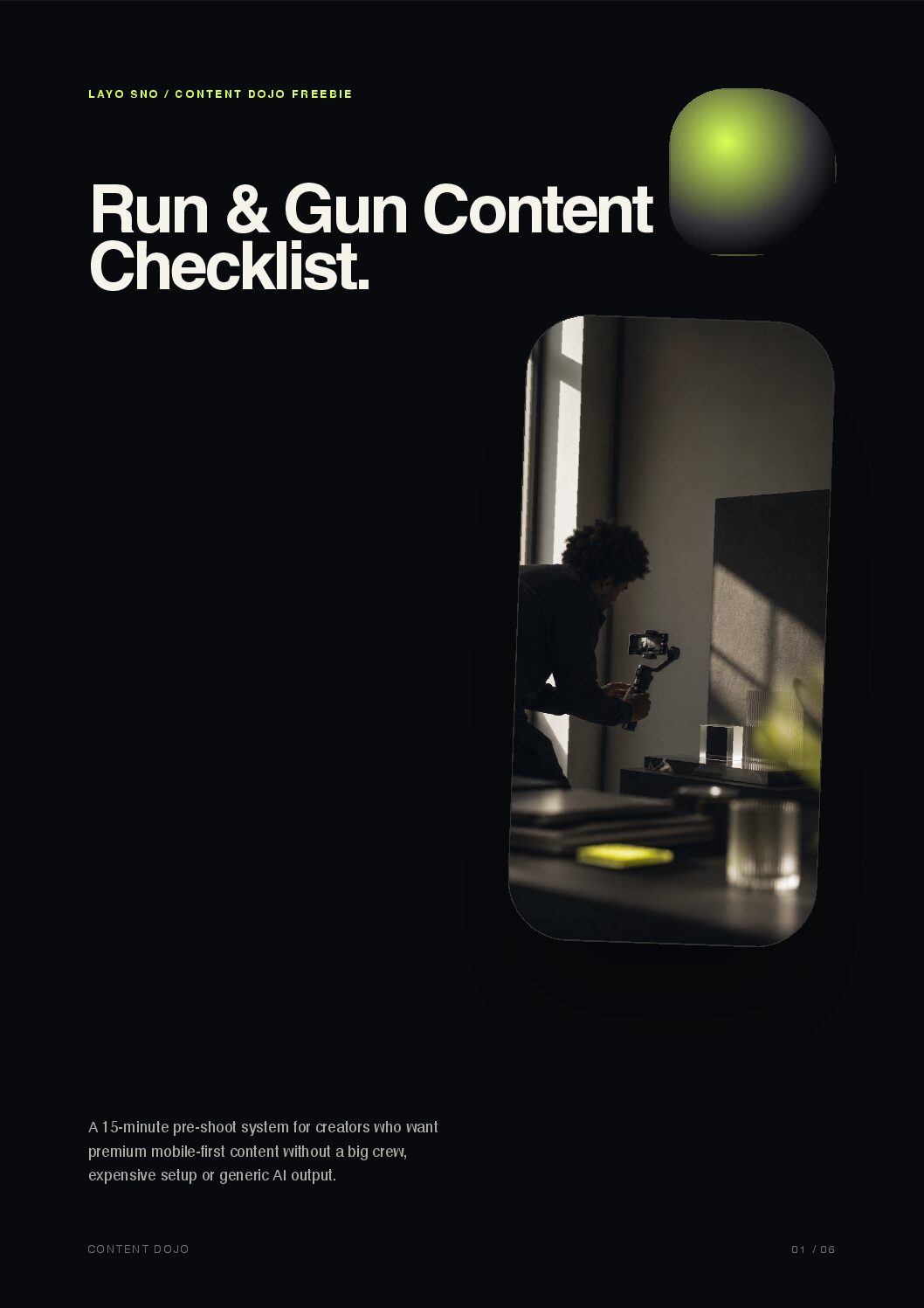 Run & Gun Content Checklist